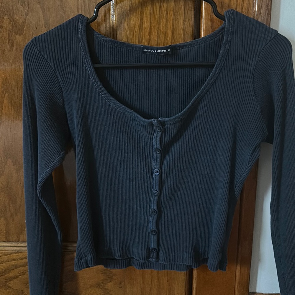 Blue Long Sleeve Brandy Melville Top